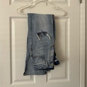 Fashion nova split hem straight leg jeans